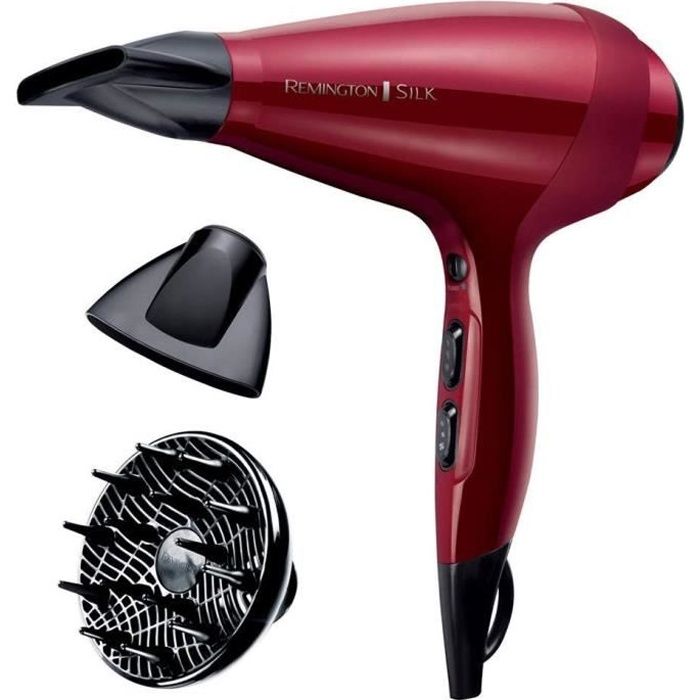 Seche-Cheveux Remington AC9096 Silk Ionique Grille Céramique Protéine de Soie, Moteur AC Professionnel, Fonction turbo  2400W