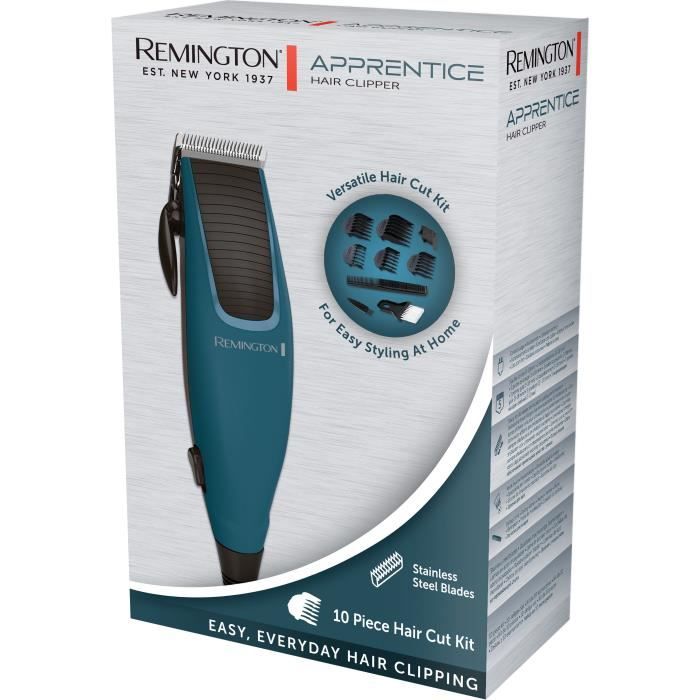 Tondeuse cheveux REMINGTON Apprentice - 10 accessoires - Lames inoxydables