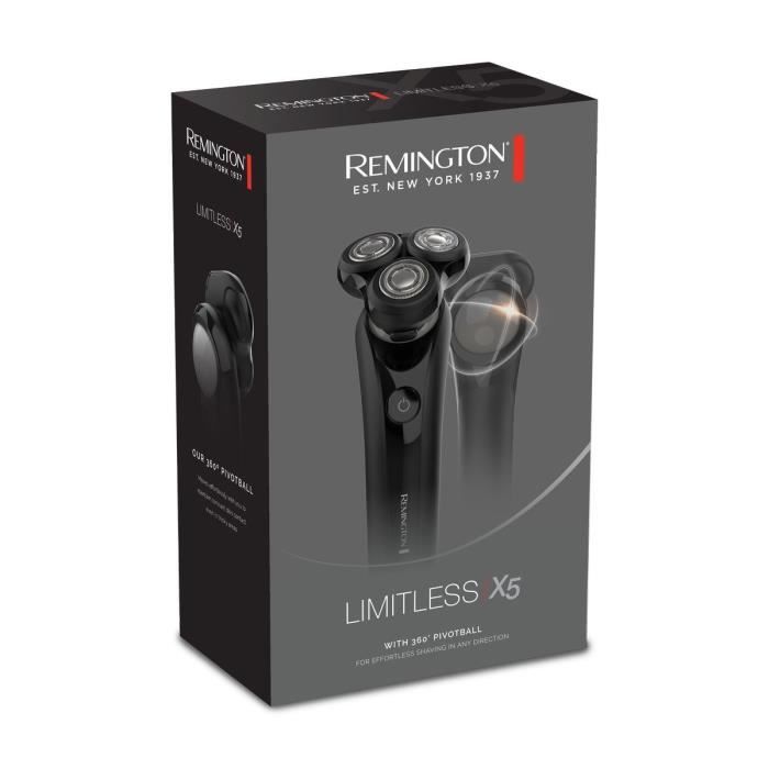 Rasoir électrique Remington XR1750 X5 LIMITLESS - Technologie Pivot Ball 360°, 3 Tetes Flexibles, Confort, Wet&Dry, Sans Fil