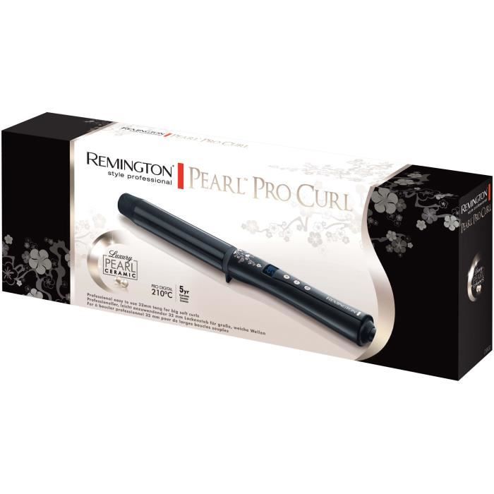 Remington CI95 Fer a Boucler, Boucleur Conique Pearl Advanced Ceramic avec Eclats de Perles, Cheveux Brillants