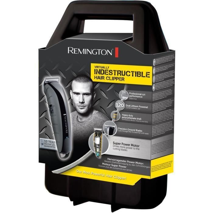 Tondeuse Cheveux Indestructible REMINGTON HC5880 - Lames Acier Japonais Auto-Affûtées - Batterie Dual Lithium