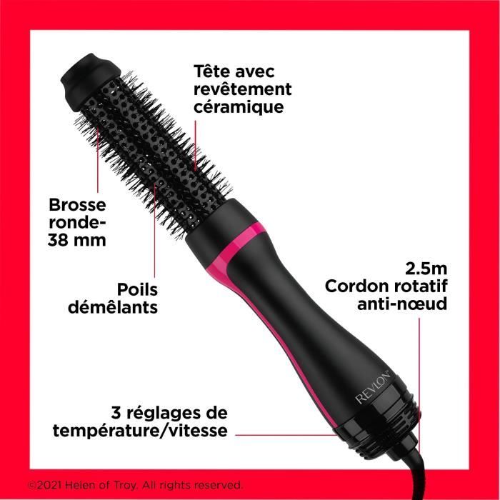 Brosse séchante et coiffante - REVLON - RVDR5292E - One Step Style Booster - Ronde 38 mm