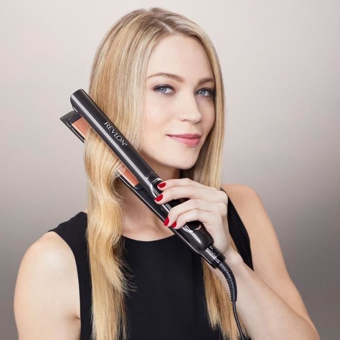 Lisseur REVLON Salon Straight Copper Smoth Styler RVST2175E - plaque céramique - de 80° a 235°C