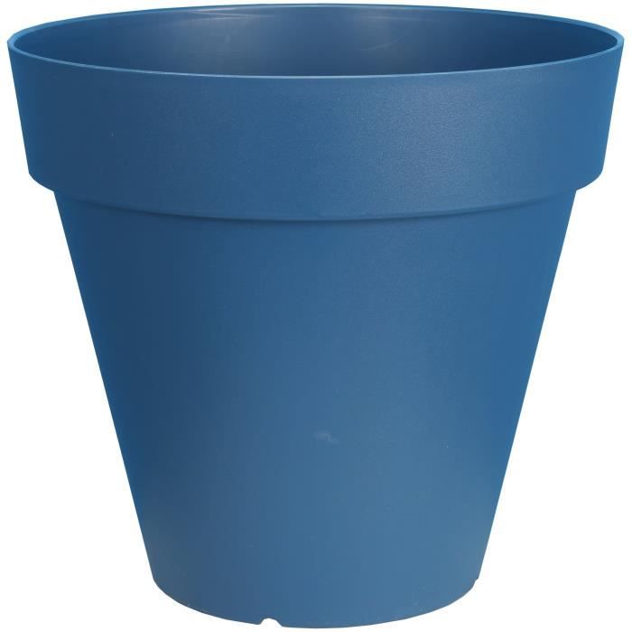 Bac a fleurs rond RIVIERA SOLEILLA - Plastique - Diametre 60 cm - Bleu