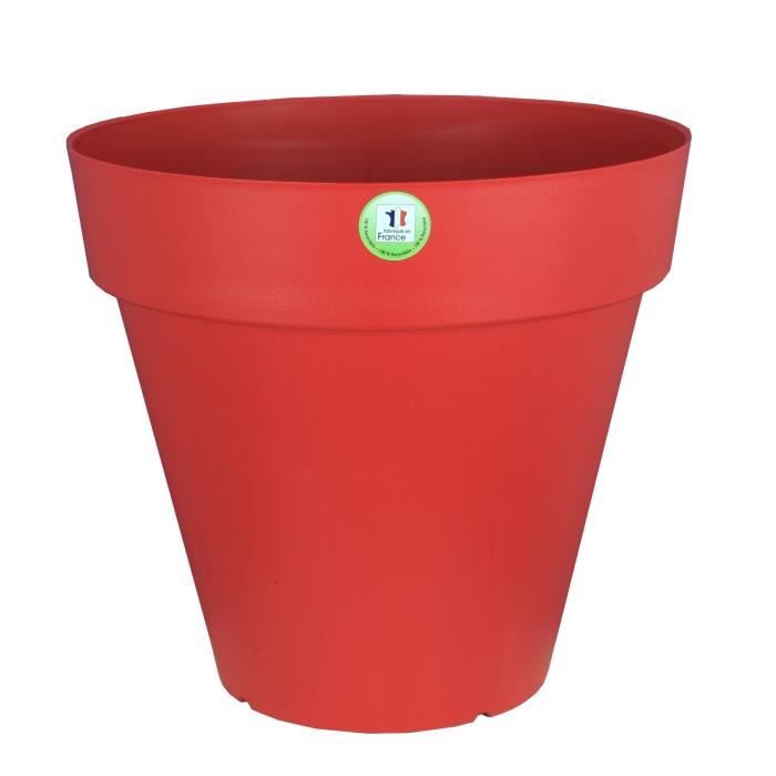 RIVIERA Pot de fleurs Soleilla -Rond - Ø 39,2 x 35,8 cm - Rouge