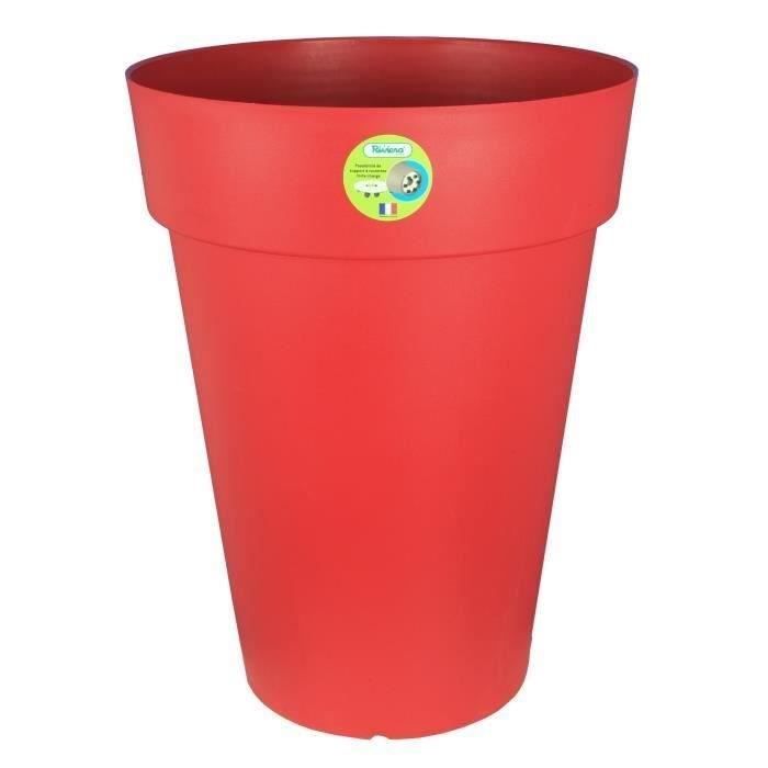 RIVIERA Pot de fleurs Soleilla - Rond - Ø 40 x 53 cm - Rouge