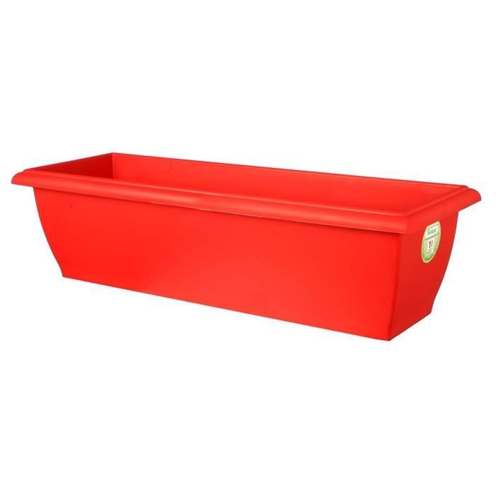 RIVIERA Jardiniere  Evolution - 80 x 40 x H 32 cm - 64 L - Rouge