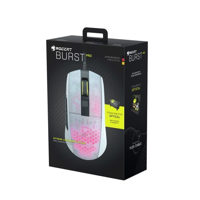 ROCCAT Souris gamer BURST PRO - Blanc