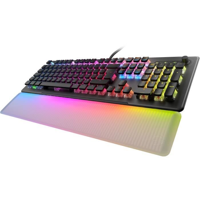 Clavier gamer optique et mécanique - ROCCAT - ROC-12-004 Vulcan II Max - Linéaire - Éclairage RGB - Noir