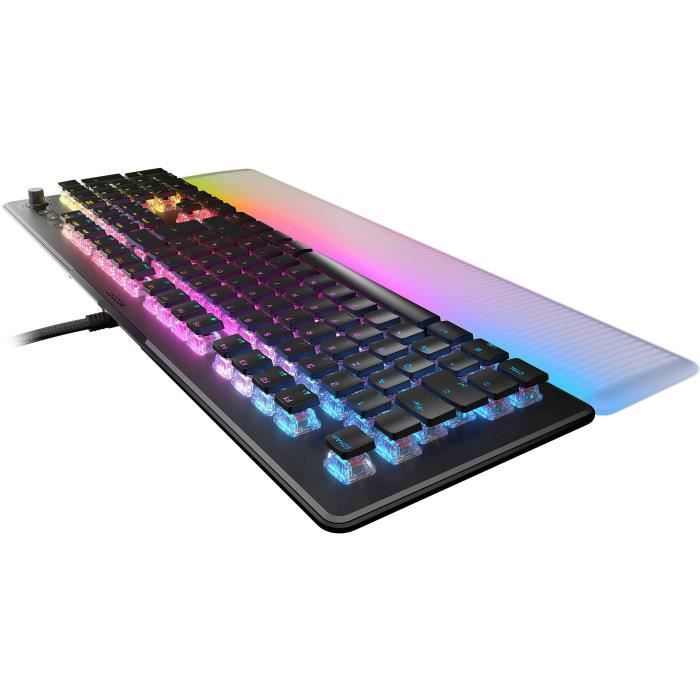 Clavier gamer optique et mécanique - ROCCAT - ROC-12-004 Vulcan II Max - Linéaire - Éclairage RGB - Noir