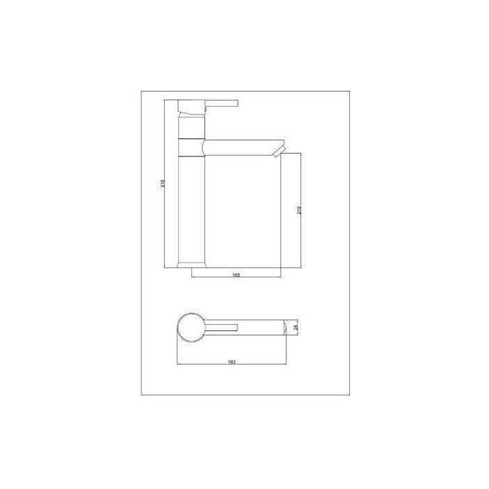 Mitigeur lavabo haut - ROUSSEAU - DOVER - Eco-stop - Chrome