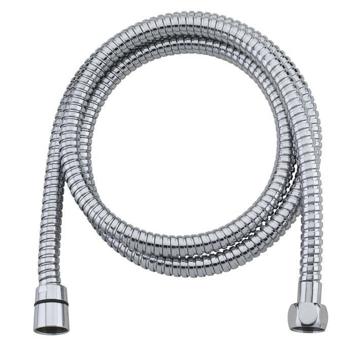 Flexible de douche ROUSSEAU - Inox chromé double agrafage - 2,00m - Certifié NF - Garantie 10 ans