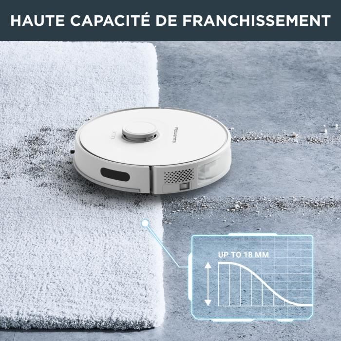 ROWENTA Aspirateur Robot Laveur, Navigation laser ultraprécise, Réglages personnalisés, X-Plorer RR8567WH