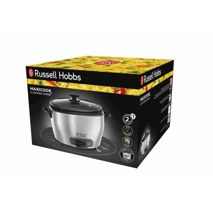 Cuiseur a riz familial - RUSSELL HOBBS - 23570-56 - 700 W - 5 L - Anti-adhésif - Inox