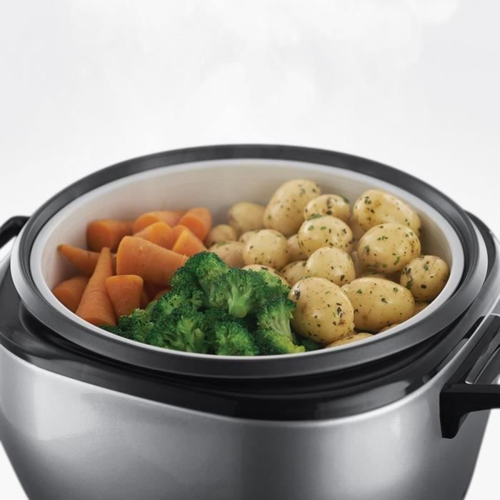 Cuiseur a riz familial - RUSSELL HOBBS - 23570-56 - 700 W - 5 L - Anti-adhésif - Inox