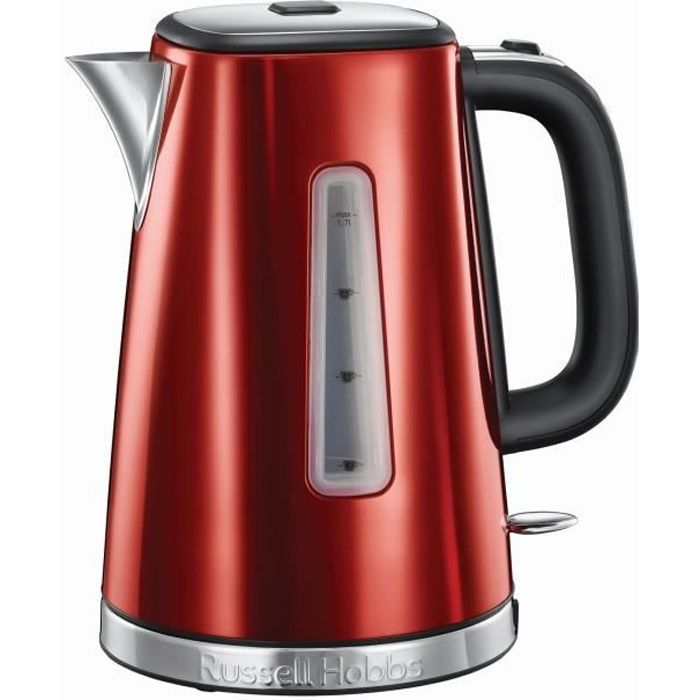 Bouilloire Electrique 1.7L Luna - RUSSELL HOBBS - Ébullition Rapide - Rouge