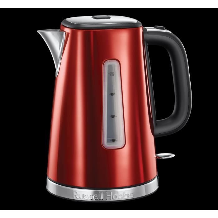 Bouilloire Electrique 1.7L Luna - RUSSELL HOBBS - Ébullition Rapide - Rouge