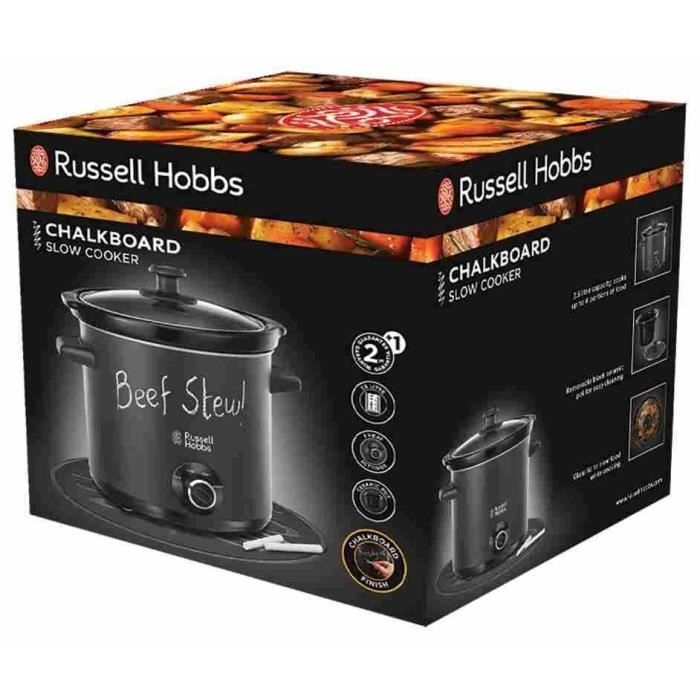 Mijoteur - RUSSELL HOBBS - 24180-56 - 200 W - 3,5 L - 4 portions - 2 craies - Ardoise