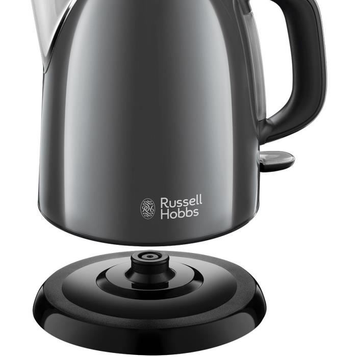 RUSSELL HOBBS 24993-70 Bouilloire Compacte Colours Plus Capacité 1 L Filtre Anti-Calcaire Amovible Lavable - Gris