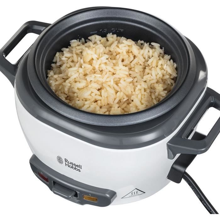 Cuiseur a riz - RUSSELL HOBBS - 27020-56 - 200 W - 0,7 L - 200 programmes - 3 portions - Blanc