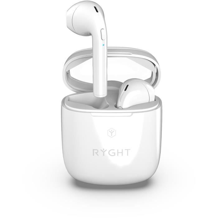 Ecouteurs sans fil Bluetooth - RYGHT - JANTA - Blanc