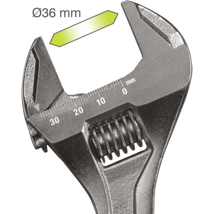 Clé a molette réglable et ajustable RYOBI - ouverture 250 mm - RHAW250