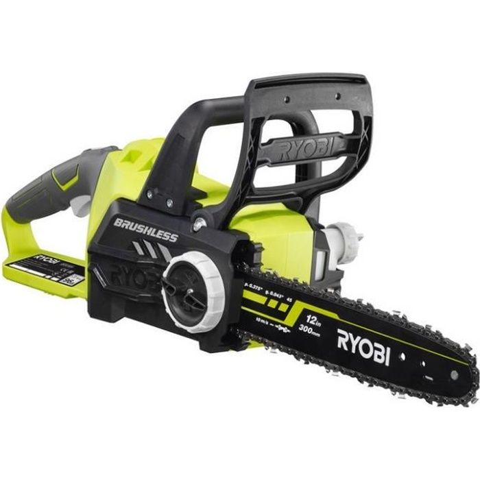 RYOBI - Tronçonneuse 18V ONE+ - Brushless- guide 30 cm - 10 m/s - tendeur sans outil - vendue sans batterie ni chargeur - OCS1830