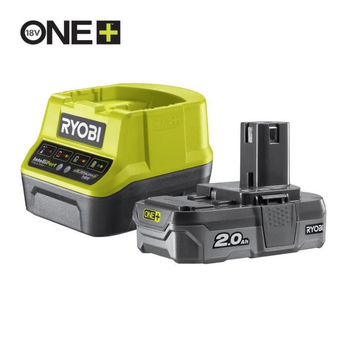 RYOBI - Perceuse-visseuse 18V ONE+ - 50 Nm - 500-1800 tr/min - mandrin 13 mm + 1 batterie 2 Ah, chargeur & sac - R18DD3-120S