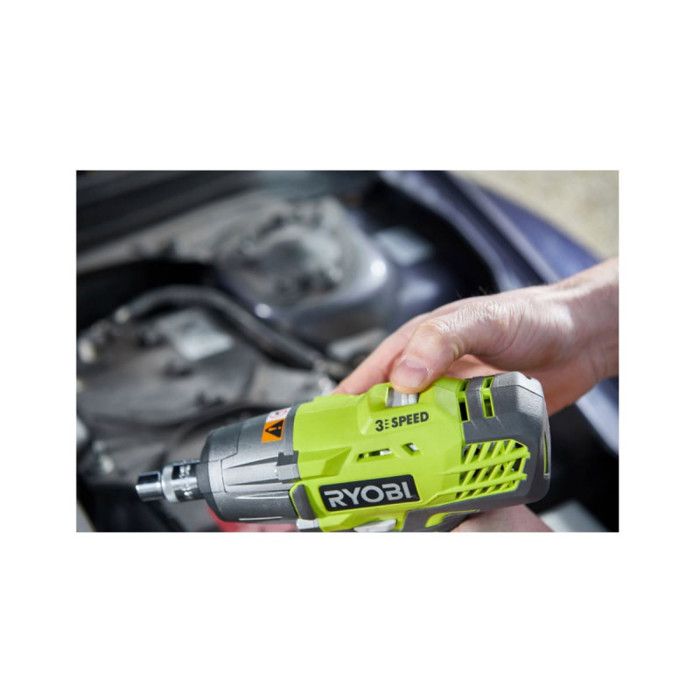 RYOBI - Boulonneuse a chocs 18V ONE+ - 3 modes - emmanchement carré 1/2 + batterie 2 Ah, sac & adaptateur 1/4'' - R18IW3-120S