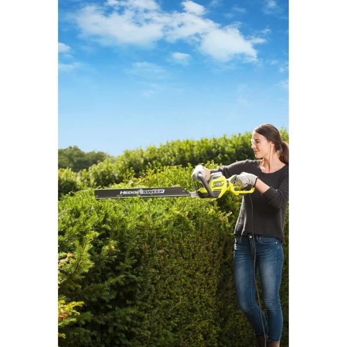 RYOBI - Taille-haies 800 W - lames 65 cm - écartement 34 mm - poignée arriere rotative - HedgeSweep - RHT8165RL