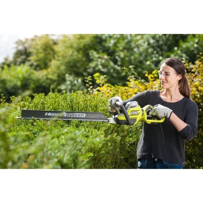 RYOBI - Taille-haies 800 W - lames 65 cm - écartement 34 mm - poignée arriere rotative - HedgeSweep - RHT8165RL