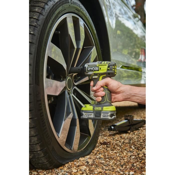 RYOBI - Boulonneuse a chocs BRUSHLESS 18V ONE+ - 4 modes - emmanchement carré 1/2 + adaptateur hexagonal 1/4'' - R18IW7-0