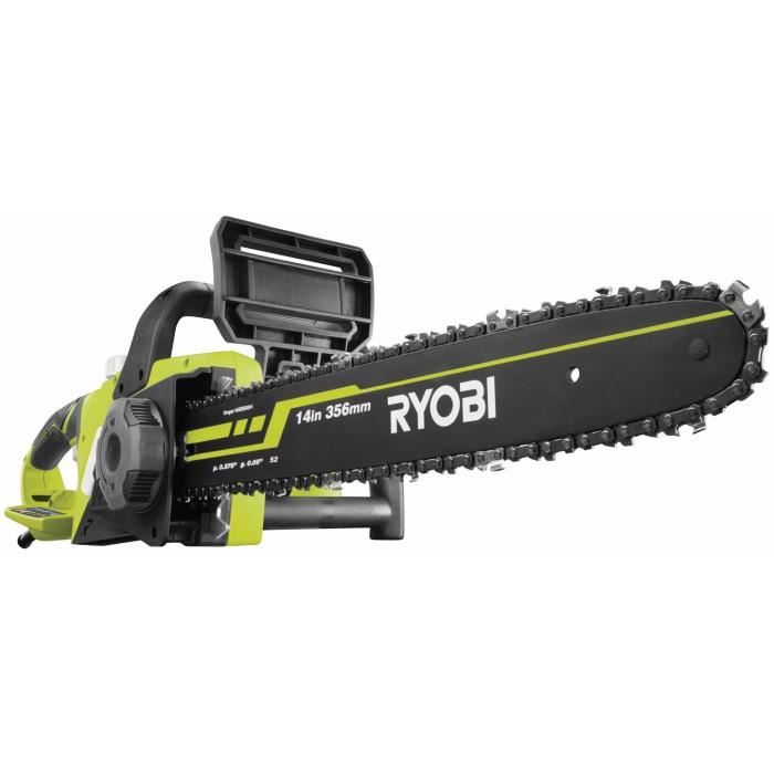 RYOBI - Tronçonneuse 1900 W - guide 35 cm - 15 m/s - tendeur sans outil - 2eme chaîne offerte - RCS1935B2C