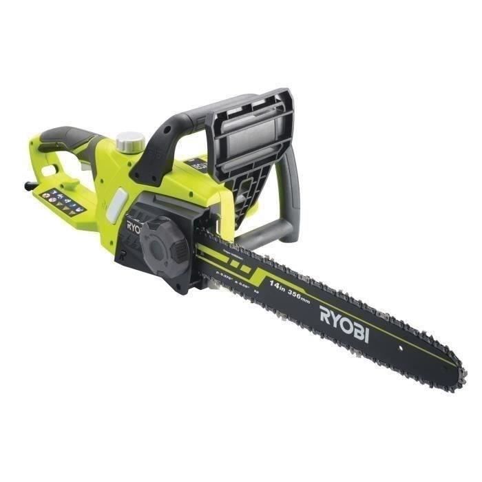 RYOBI - Tronçonneuse 1900 W - guide 35 cm - 15 m/s - tendeur sans outil - 2eme chaîne offerte - RCS1935B2C