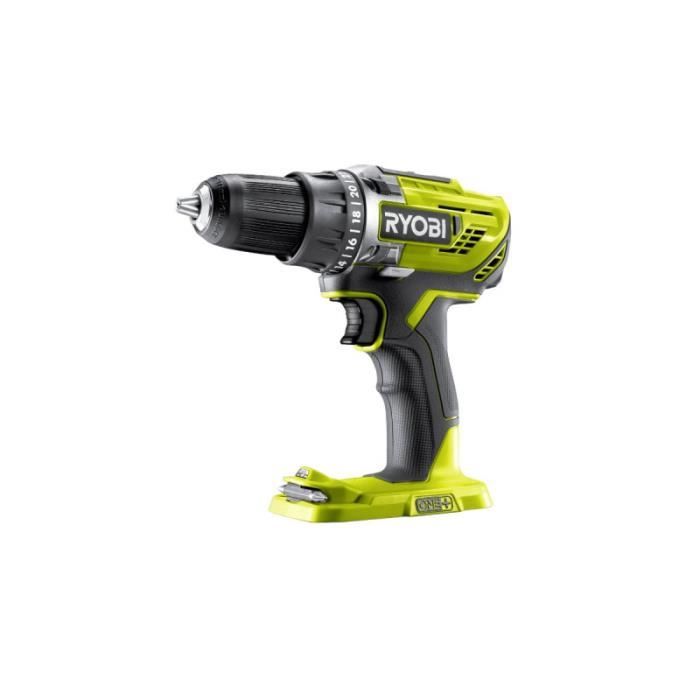 RYOBI - Perceuse a percussion compacte 18V ONE+ - 40 Nm - mandrin 10 mm + 2 batteries 2,0 Ah, chargeur, sac - R18PD2-220S