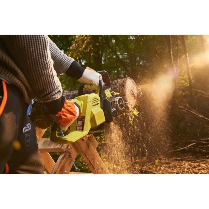 RYOBI - Tronçonneuse 36V MAXPOWER Brushless- guide 35 cm - 21 m/s - tendeur sans outil + batterie 5,0 Ah & chargeur - RY36CSX35A-150