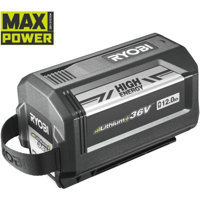 RYOBI - 1 batterie lithium+ 36V MAXPOWER 12,0 Ah High Energy - gestion individuelle de charge/décharge des cellules - RY36B12A