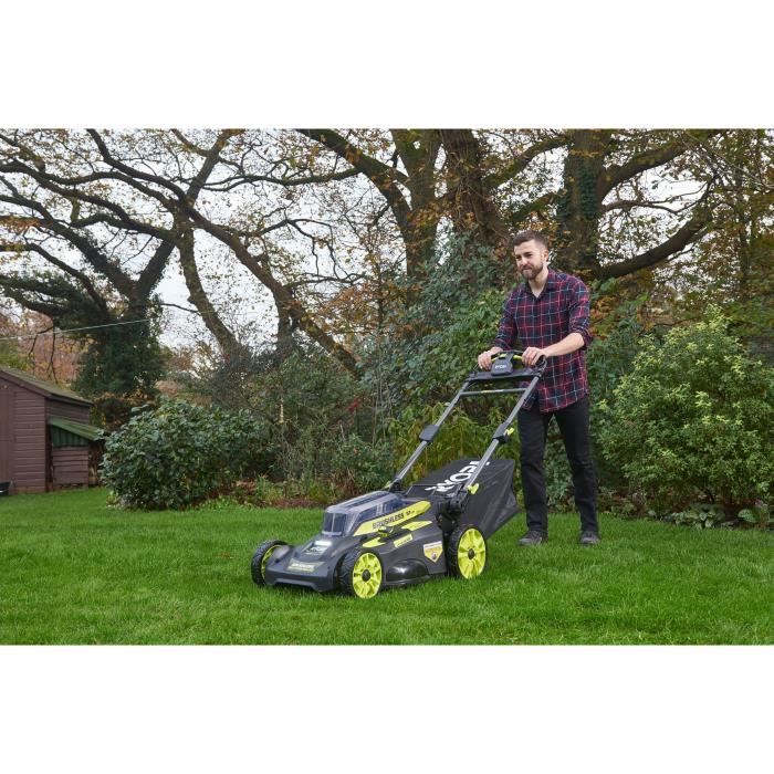 RYOBI - Tondeuse tractée 36V MAXPOWER - Brushless - Ø coupe 51 cm + batterie 36V 6,0 Ah High Energy & chargeur - RY36LMX51A-160