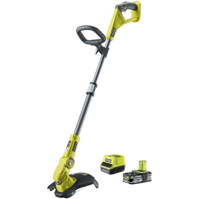 RYOBI - Coupe-bordures 18V ONE+ - Ø coupe 25-30 cm - tube télescopique - 1 batterie 2,5 Ah & chargeur + RAC155 OFFERT - RLT183225FPK