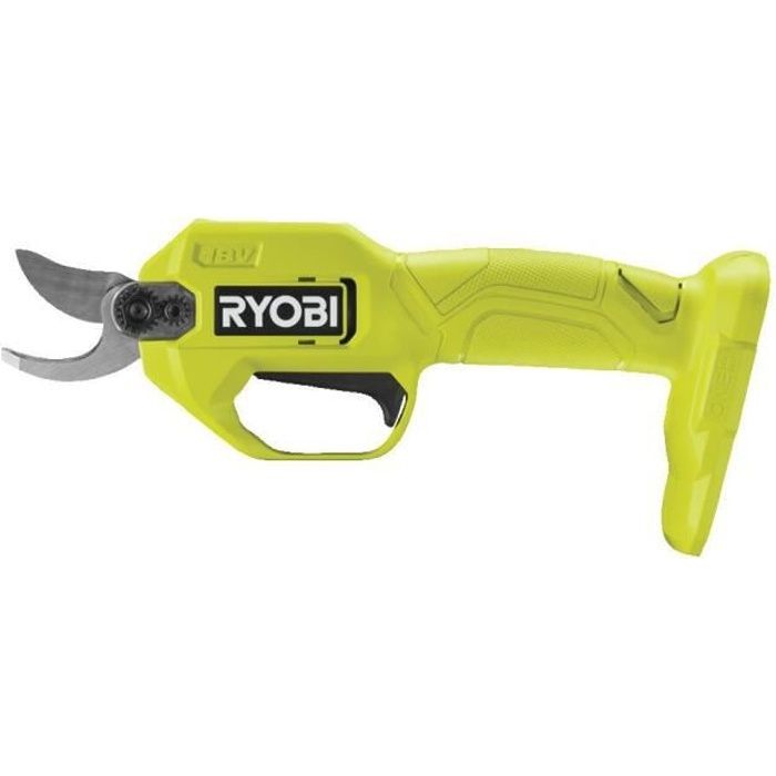 RYOBI - Sécateur 18V ONE+ - lames Bypass chromées en acier SK5 - capacité de coupe 25 mm - sans batterie ni chargeur - RY18SCA-0