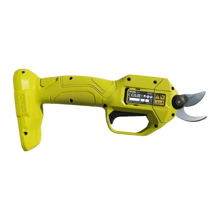 RYOBI - Sécateur 18V ONE+ - lames Bypass chromées en acier SK5 - capacité de coupe 25 mm - sans batterie ni chargeur - RY18SCA-0