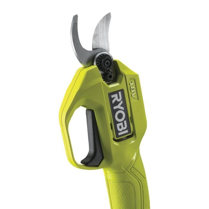 RYOBI - Sécateur 18V ONE+ - lames Bypass chromées en acier SK5 - capacité de coupe 25 mm - sans batterie ni chargeur - RY18SCA-0