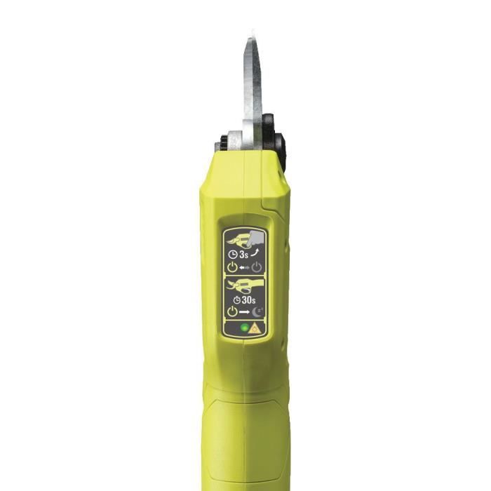 RYOBI - Sécateur 18V ONE+ - lames Bypass chromées en acier SK5 - capacité de coupe 25 mm - sans batterie ni chargeur - RY18SCA-0