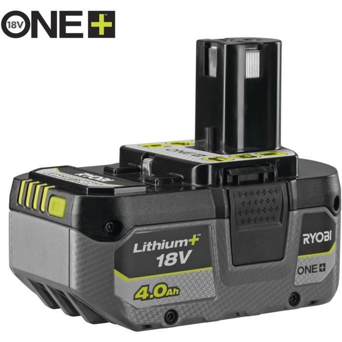 RYOBI - 1 batterie lithium+ 18V ONE+ 4,0 Ah compacte et 1 chargeur rapide 2,0 A  - RC18120-140X