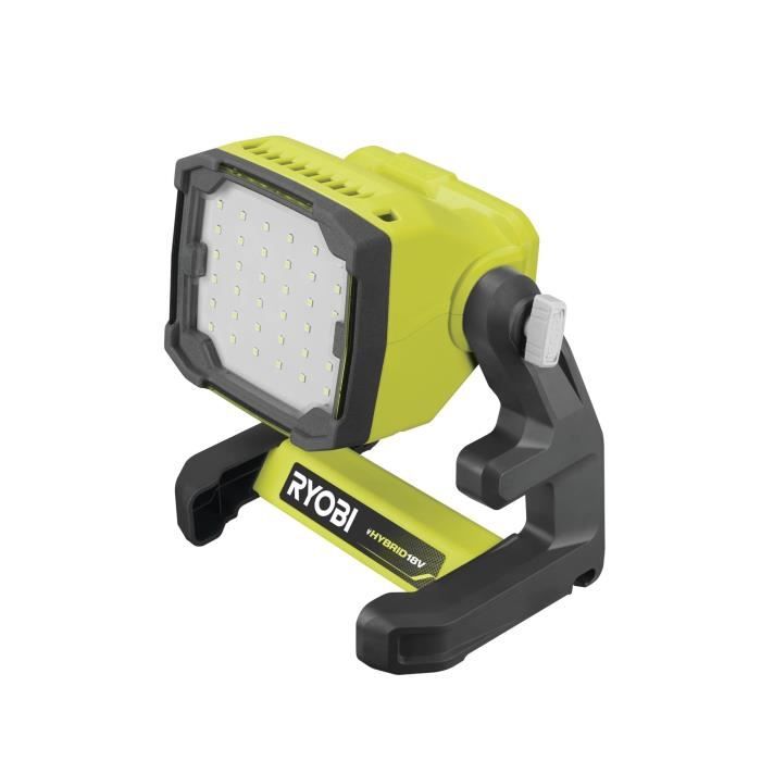 RYOBI - Projecteur LED 18V ONE+ - 3 intensités : 1800 / 800 / 400 Lumens - tete orientable a 360° - RLFD18-0