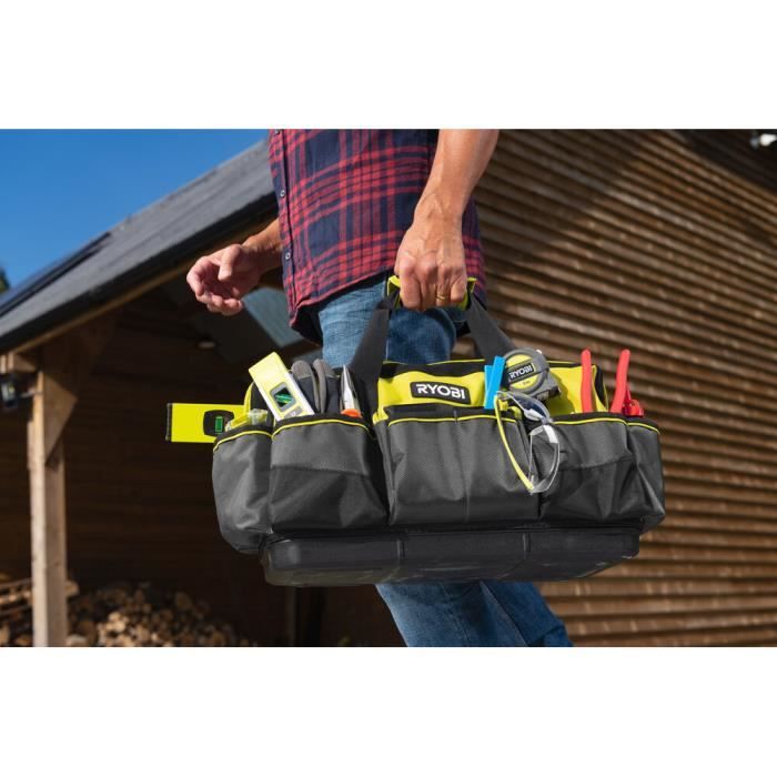 RYOBI - Sac avec fond renforcé 46  x 26 x 29 cm pour 3 ou 4 outils  - RSSMTB1