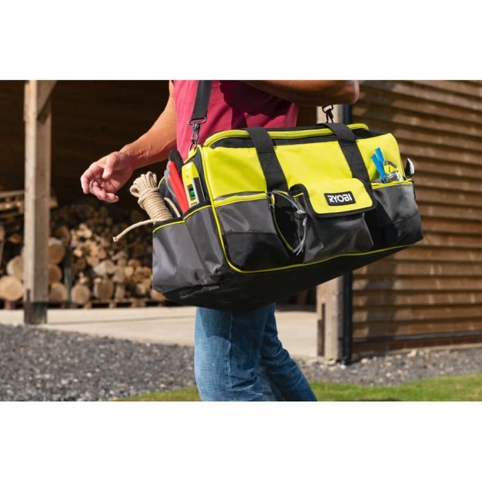 RYOBI - Sac avec fond renforcé 56 x 29 x 30 cm pour 4 ou 5 outils - RSSLTB1