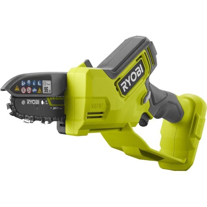 RYOBI - Élagueur a main 18V - Brushless - guide 10 cm - 6 m/s - tendeur sans outil - vendu sans batterie ni chargeur - RY18PSX10A-0