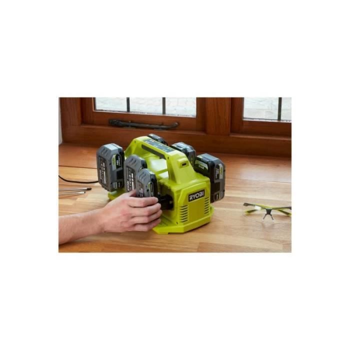 RYOBI - Chargeur séquentiel lithium 18V ONE+ 6 ports - Disponible - RC18640