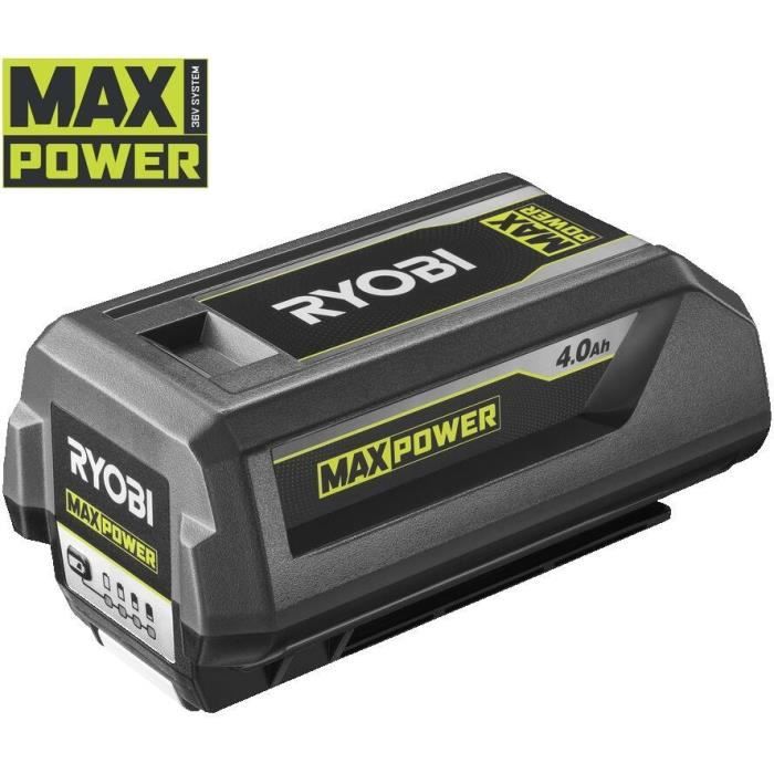 RYOBI - 1 batterie lithium+ 36V MAXPOWER 4,0 Ah - gestion individuelle de charge/décharge des cellules et énergie régulée - RY36B40B